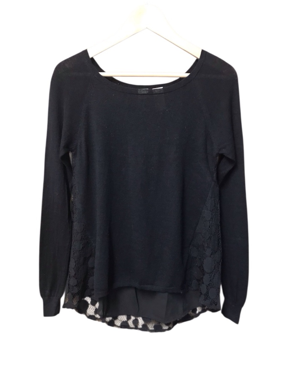 Anthropologie Womens Yellow Bird AVERLY Black Sweater Size XS